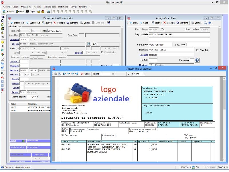Gestionale XP screen shot