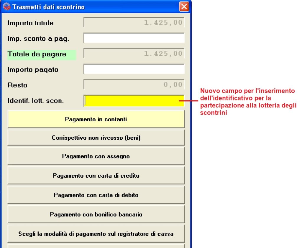 lotteria degli scontrini